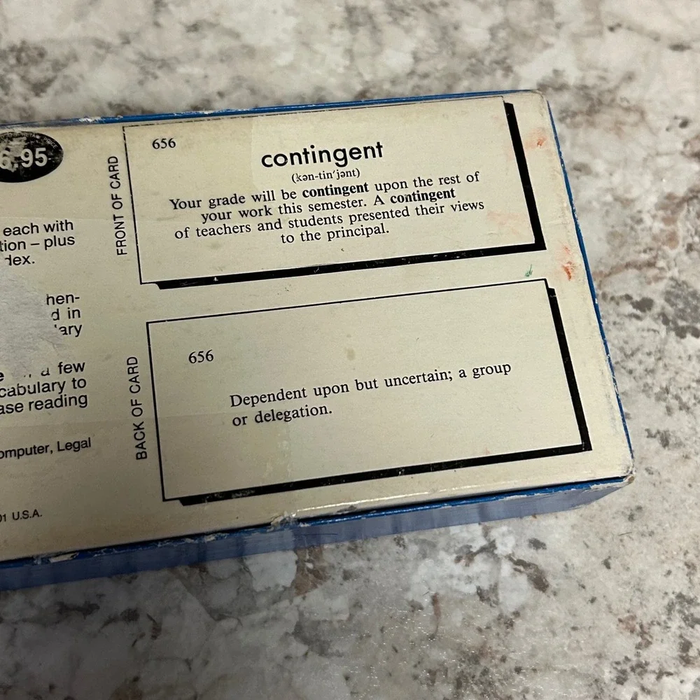 Vis-Ed‎ English Vocabulary Cards Set No. 1 Blue 1000 Flashcards Vintage 1986